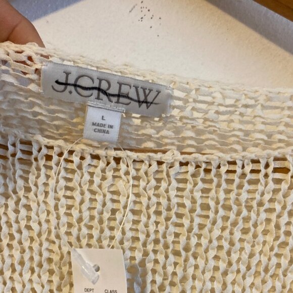 J. Crew Montauk relaxed sweater Large Cream Knit Sweater - Picture 4 of 6